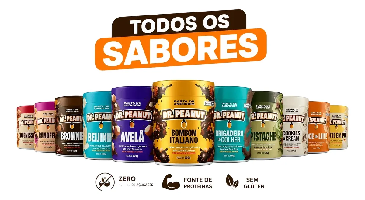 Pasta de Amendoim Dr. Peanut Gourmet 600g - Vários Sabores - Imagem 8