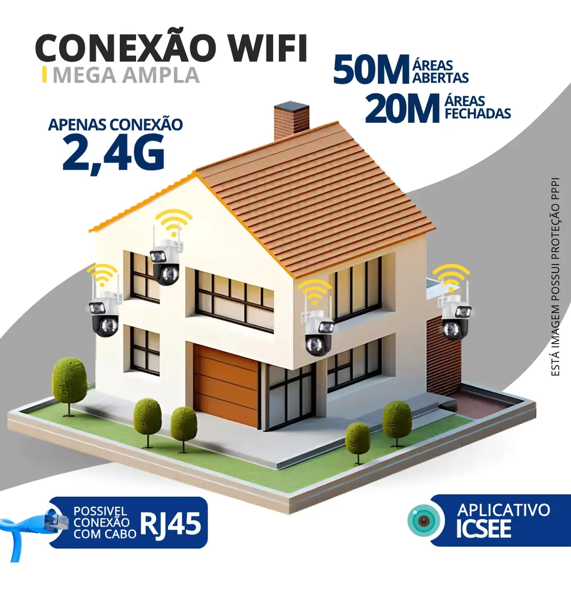 Câmera Segurança Ip Externa Wifi A28 App Icsee À Prova Dágua - Imagem 5