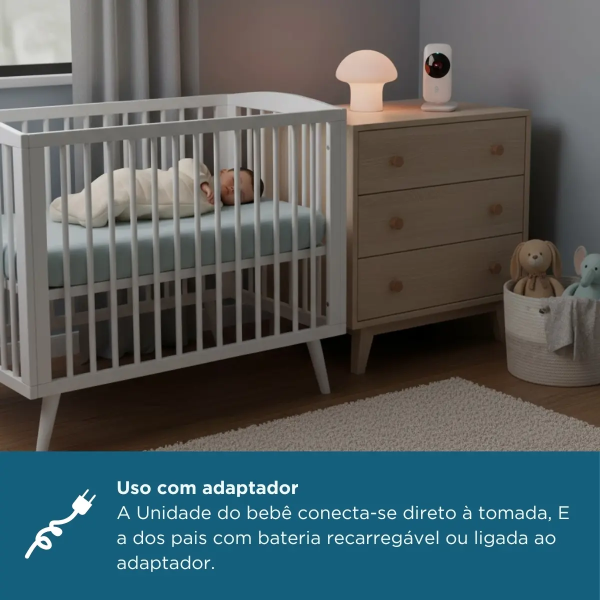Babá Eletrônica Maxi Baby Baby On 2.4" Sem Fio com Zoom - Imagem 6