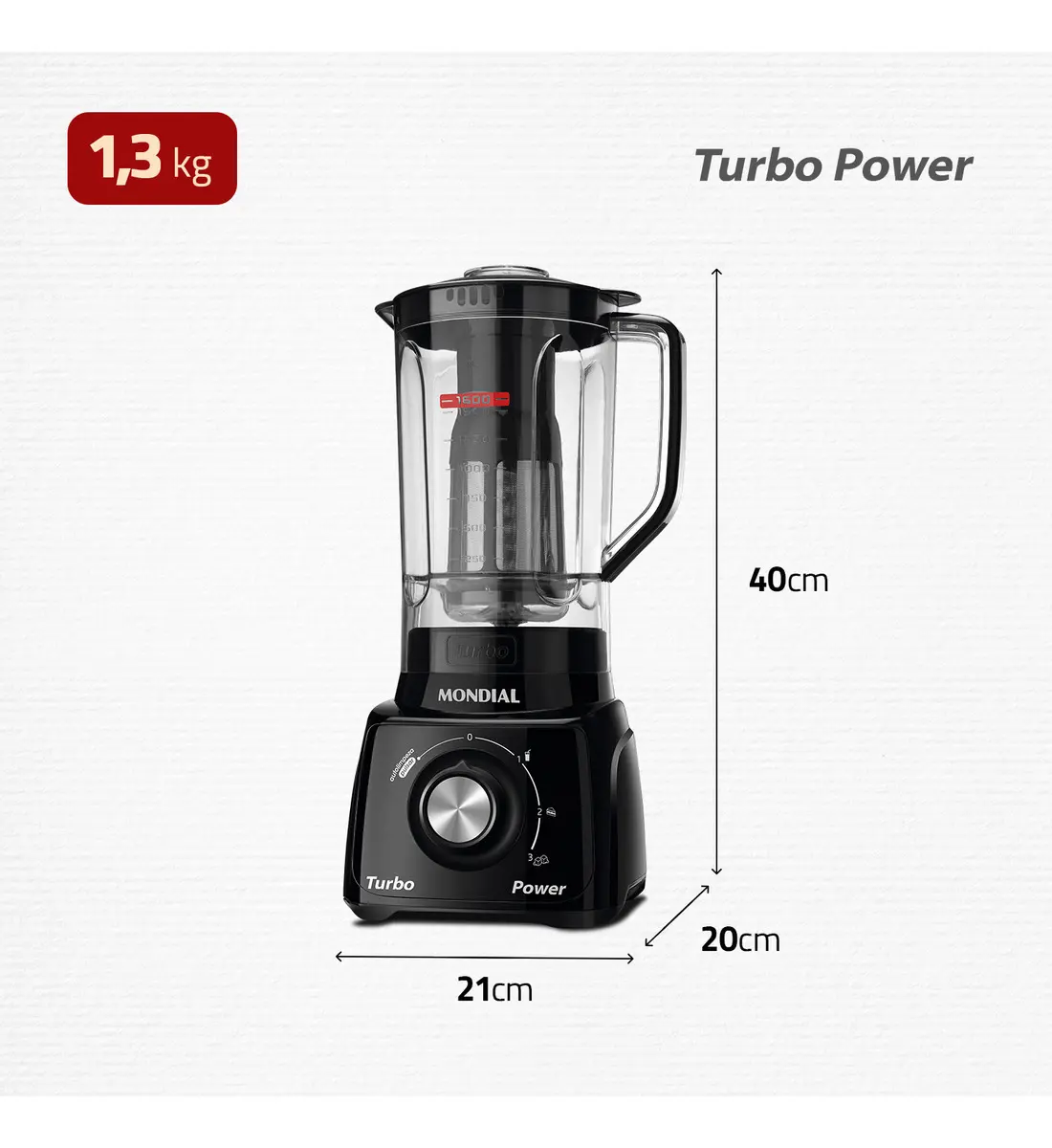Liquidificador Turbo Power Mondial 550W - L-99 FB - Imagem 8