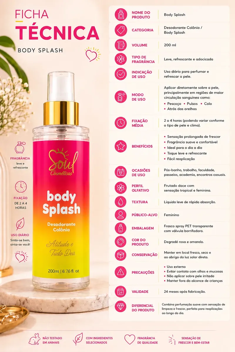 Body Splash Soul Paris Intense 200ml Feminino - Imagem 5