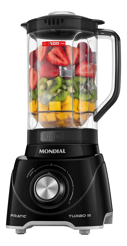 Liquidificador Mondial Pratic Turbo III 550W 2.2L