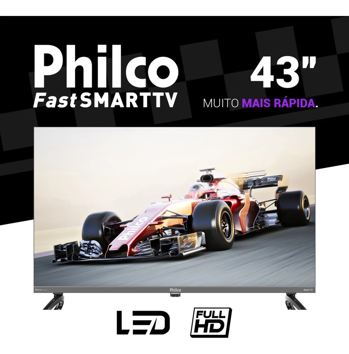 Smart TV Philco P43VIK 43" Full HD Roku TV LED Dolby Audio - Imagem 3