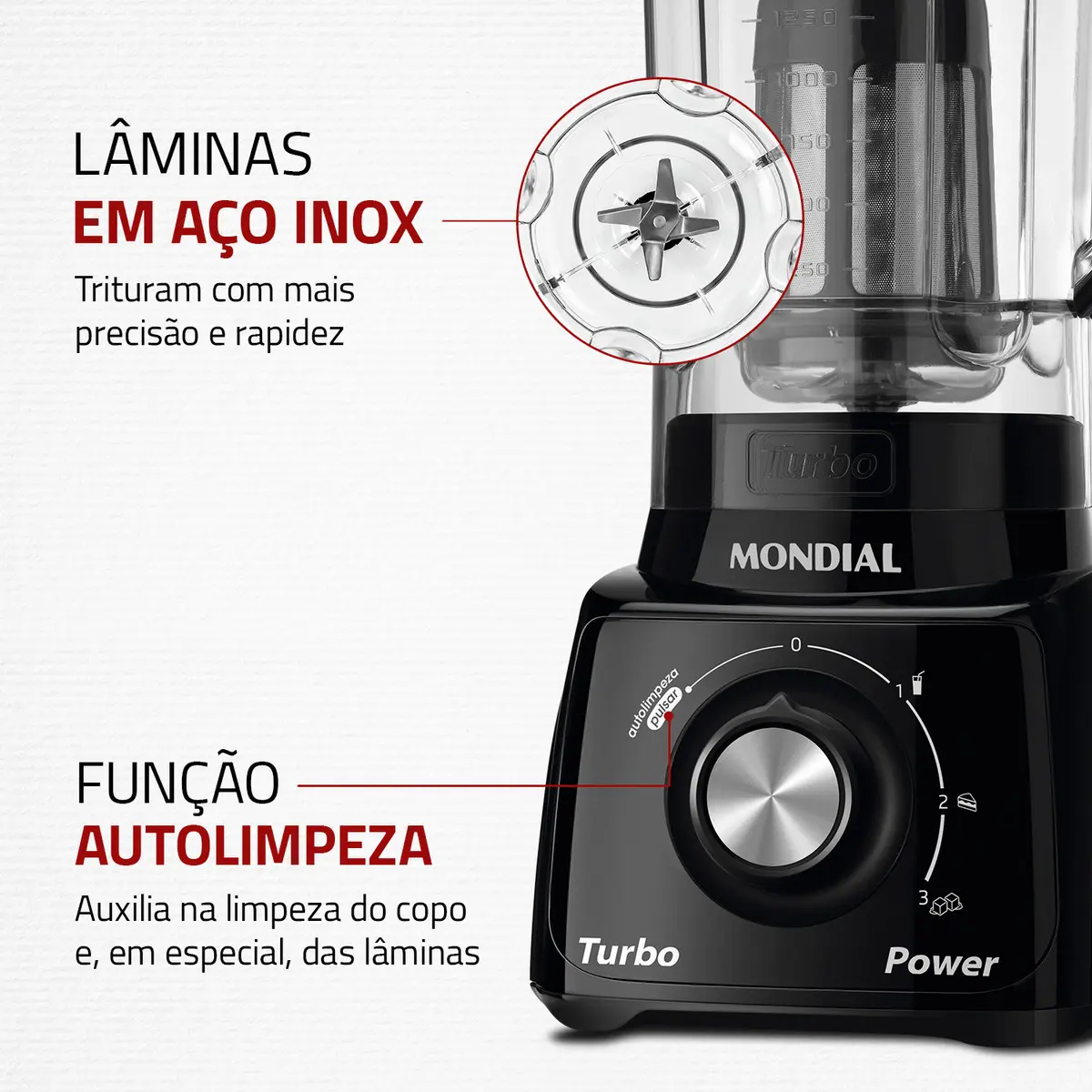 Liquidificador Turbo Power Mondial 550W - L-99 FB - Imagem 6