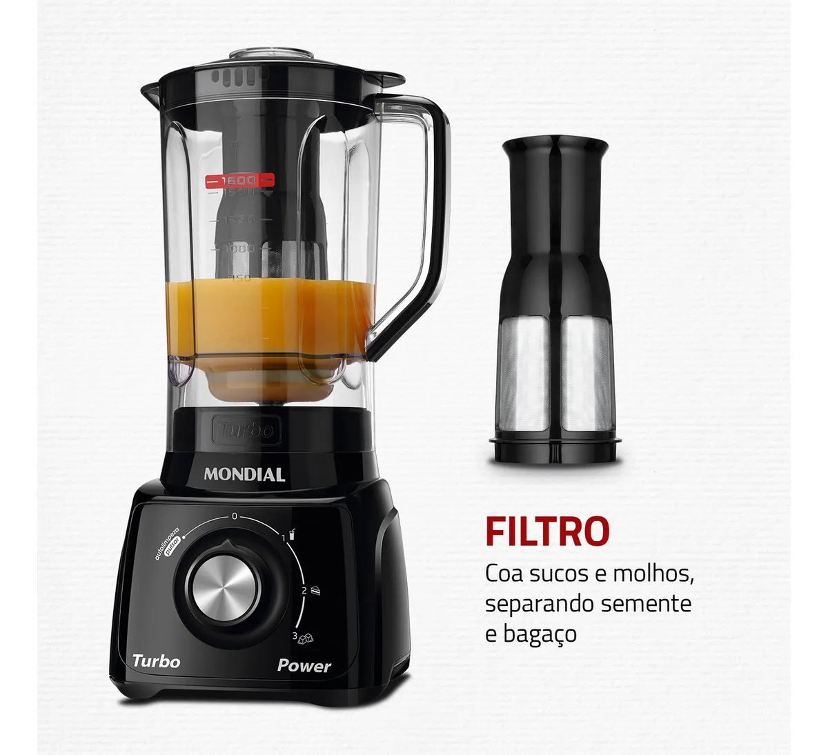 Liquidificador Turbo Power Mondial 550W - L-99 FB - Imagem 4