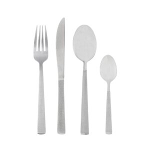 Faqueiro 16 Peças de Aço Inox Premium Santorini Prata - Lyor