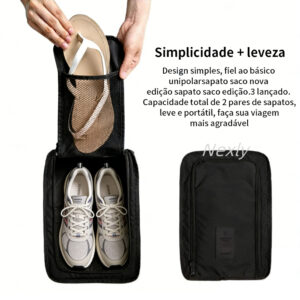 Saco Organizador de Sapato para Viagem Portátil com Zíper