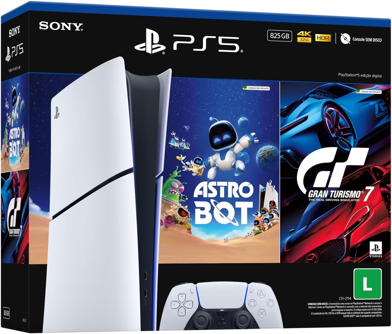 Console PlayStation 5 Slim Digital 825GB – ASTRO BOT e GT7
