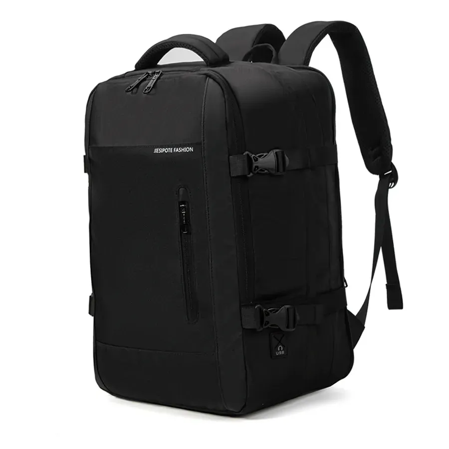 Mochila Masculina Notebook jiesipote 9248 Impermeável 42L Preta